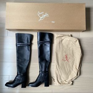 Amazing leather, black, over the Knee Christian Louboutin Boots. Only worn once.